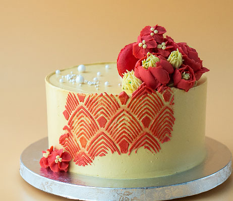 一朵小红花蛋糕, A Proudly Flower cake
